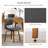 Wathen Faux Leather Upholstered Swivel Dining Arm Chair-1723066011