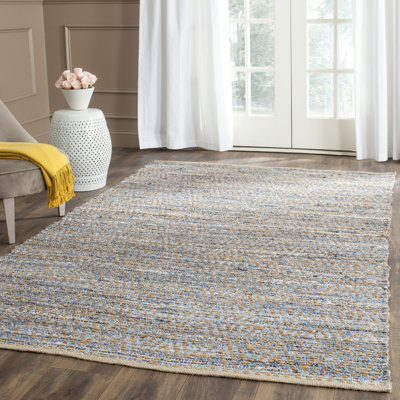 Tapis rayé en jute tissé à la main Doleman