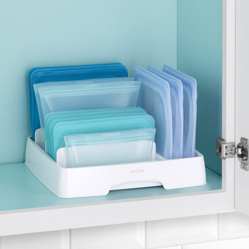YouCopia® StoraLid® Food Container Lid Organizer, Medium, Adjustable Plastic Lids Storage