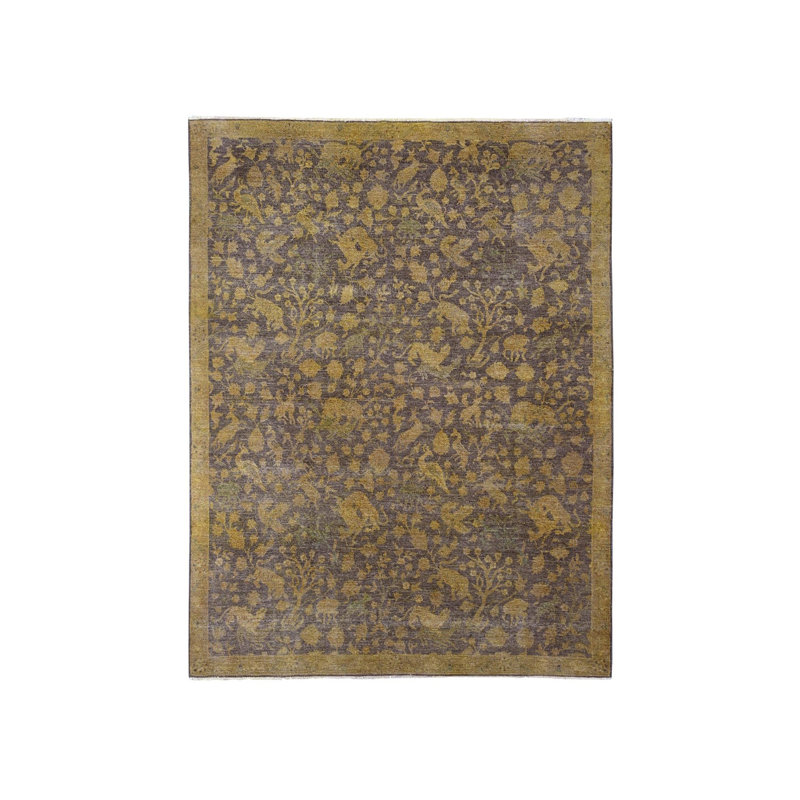 Tapis oriental rectangulaire en laine noué à la main 7 pi 8 po x 10 pi 1 po - MOA10220372