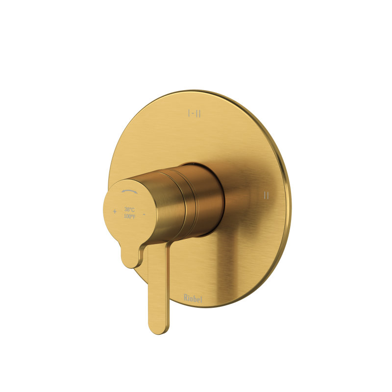 Garniture thermostatique et équilibrée 1/2 "avec 3 fonctions Nibi, Or brossé