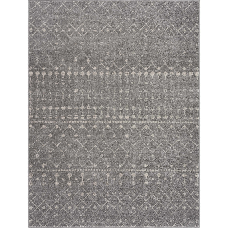 Dounia Modern Performance Gray Area Rug, Rectangle 7'10" x 10'