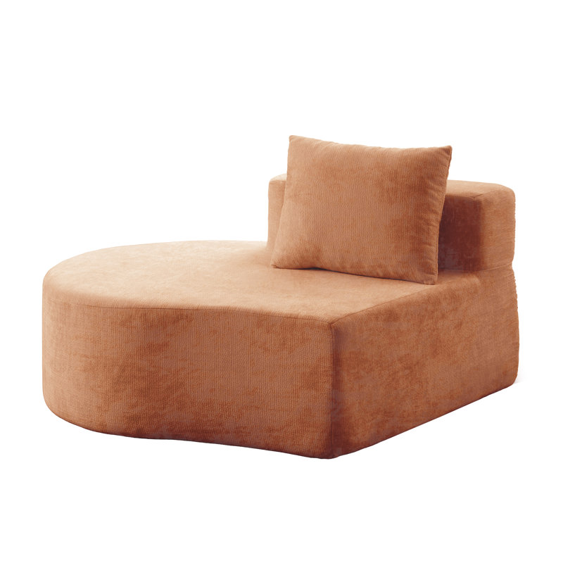 Canapé modulaire rembourré Boneless, Orange, Left