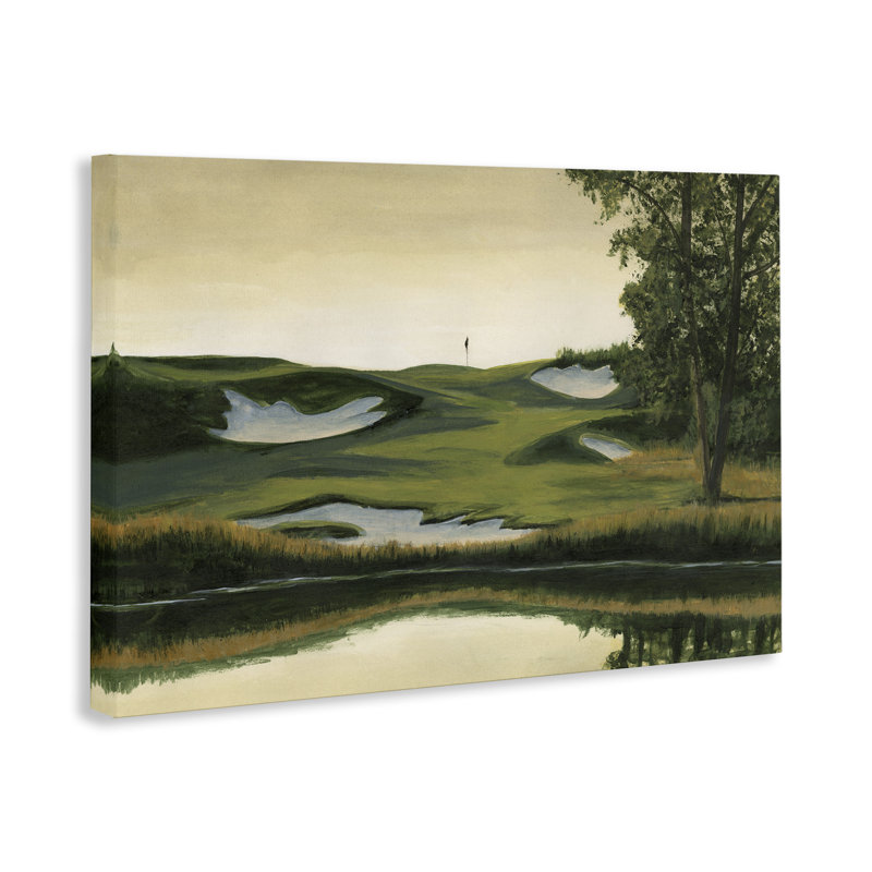 «Golf Course Terrain», art mural par Michael Willett , H 20 po x l 30 po