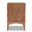Table de chevet Mid-Century Hamrick en noyer cendré, H 23,04 po x l 18,41 po x P 15,55 po
