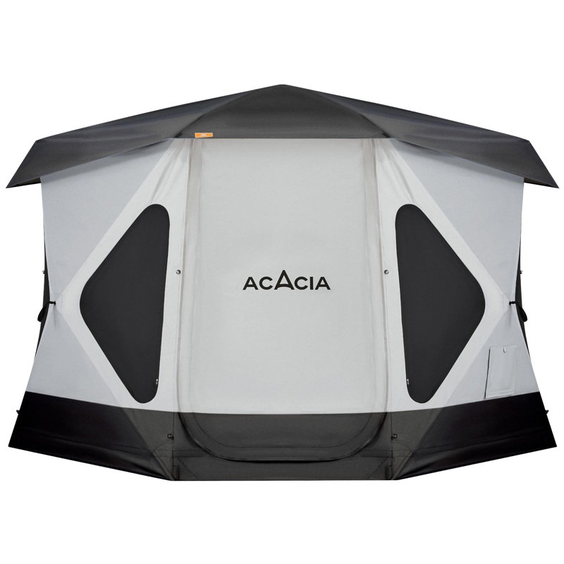 4-6 Person Pop Up Camping Tent with 8 Windows and Footprint, Persimmon