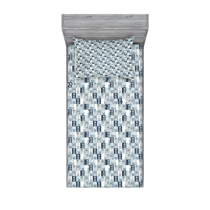Scandinavian Microfiber Sheet Set, Twin Sheet Set with Fitted Sheet