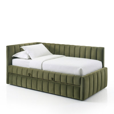 Serino Upholstered Channel Tufting Daybed With Trundle