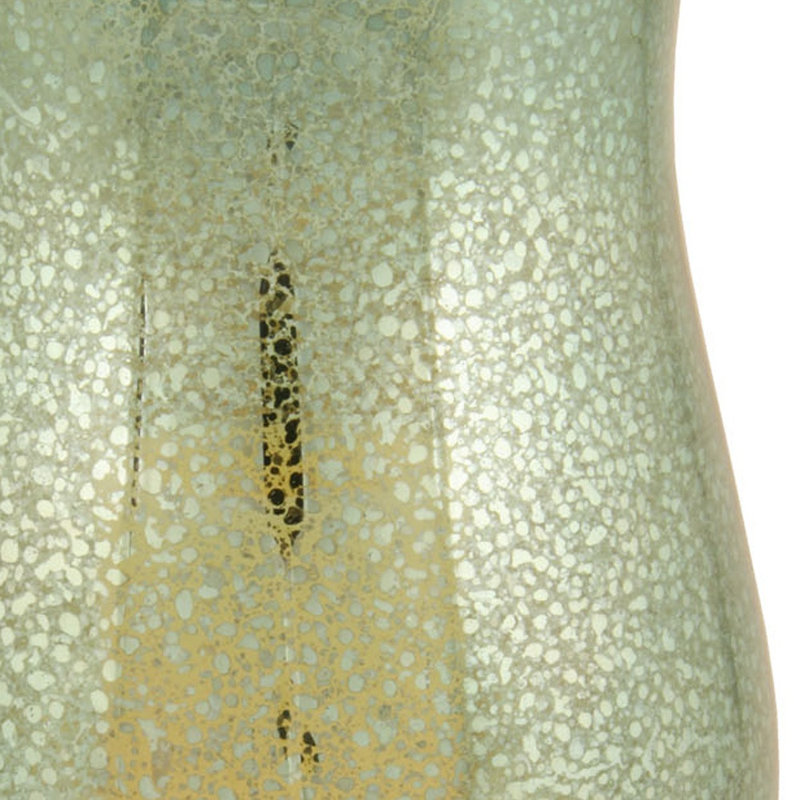 Porte-bougie 14 "en verre de mercure vert avec bougie