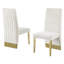 White Marble Dining Set With Velvet Side Chairs-131078359