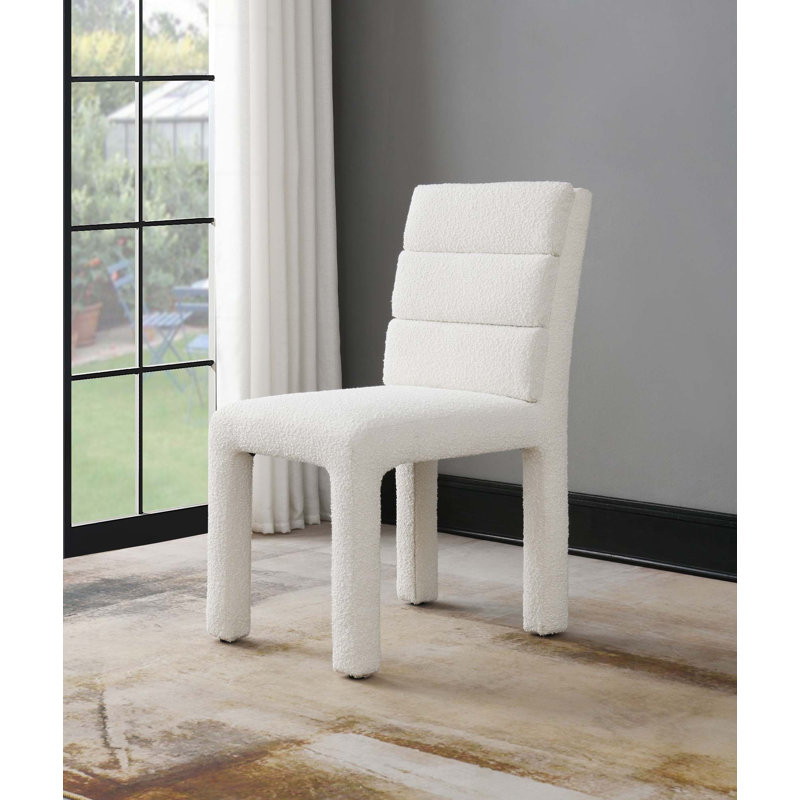 Chaise d'appoint Beige Boucle, ensemble de 2