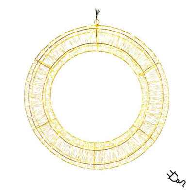 Micro guirlande à DEL avec 1440 lumières - conception moderne en fil métallique, intérieur / extérieur, minuterie de 6 heures pour une lueur des Fêtes lumineuse et sans effort