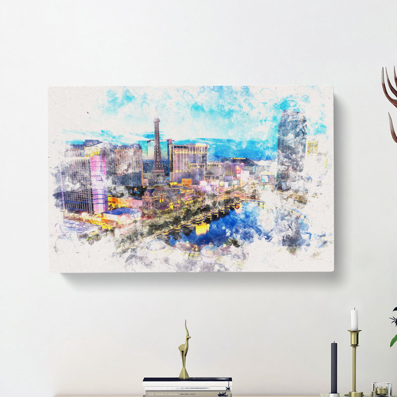 The Las Vegas Strip - Wrapped Canvas, 60cm H x 91cm W x 3cm D
