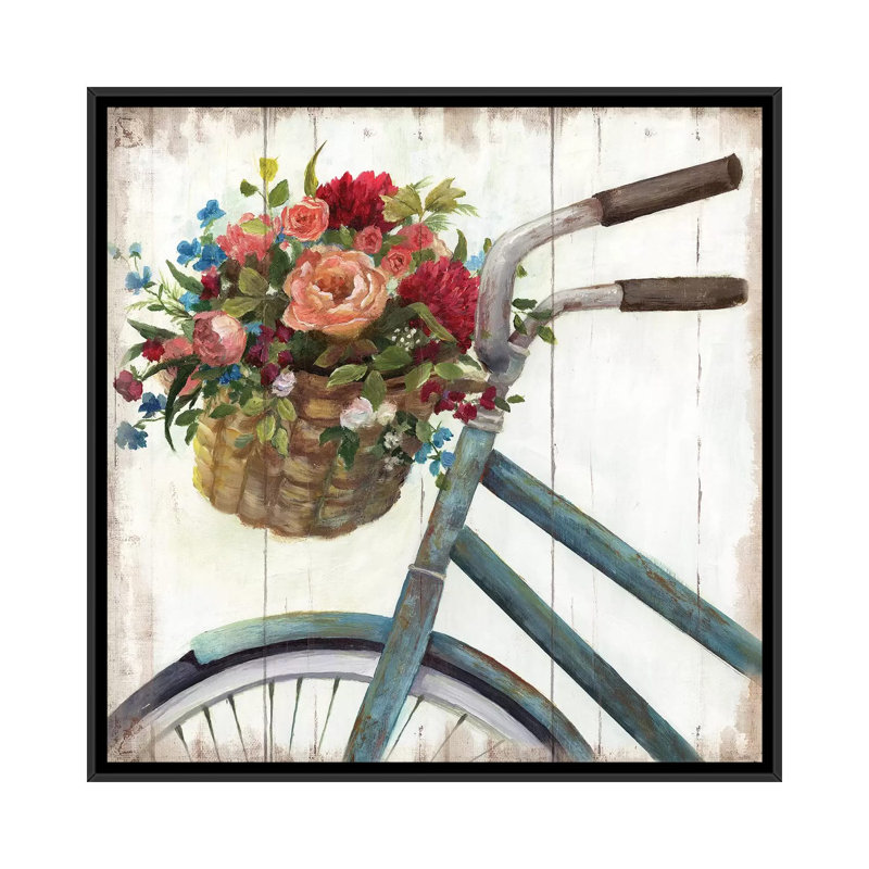 «Sunday Ride» par Nan - reproduction d'art sur toile tendue, H 18 po x l 18 po x P 1,5 po, Toile avec cadre noir