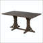 Table de salle à manger rustique 60 "avec base à tréteaux 60"