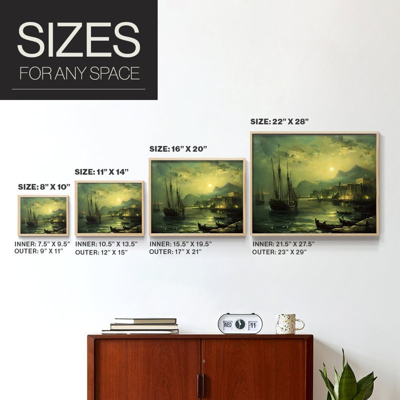 Landscape Series-CLXVI -Framed Print - Restickable, Natural, 11" H x 14" W