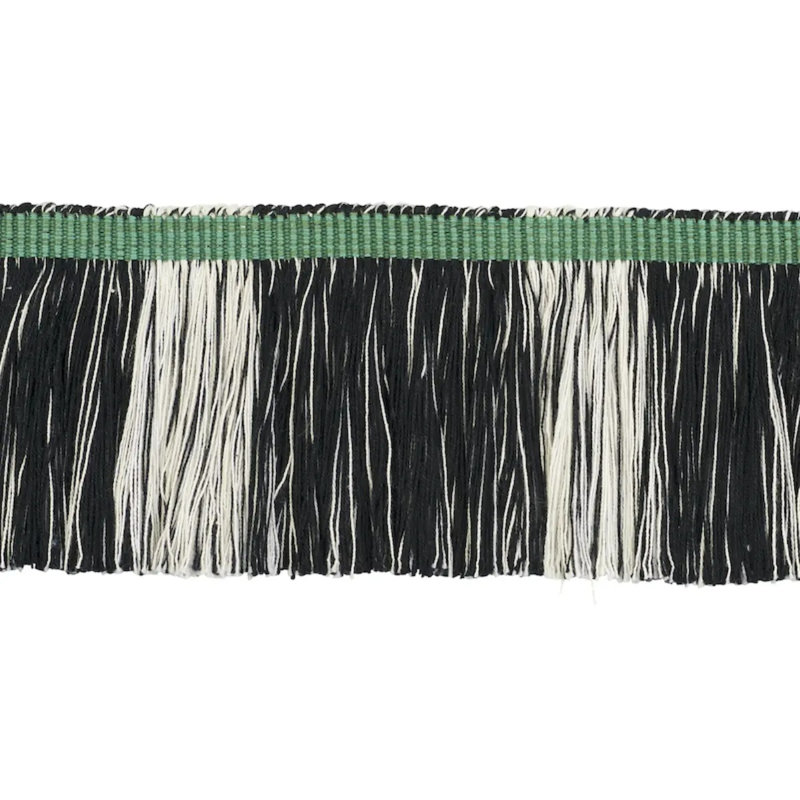 Schumacher x Stephanie Seal Brown Calcada Fringe, Emerald