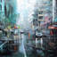 « montréal turquoise pluie », impression sur toile-71996406-71996408-21493652