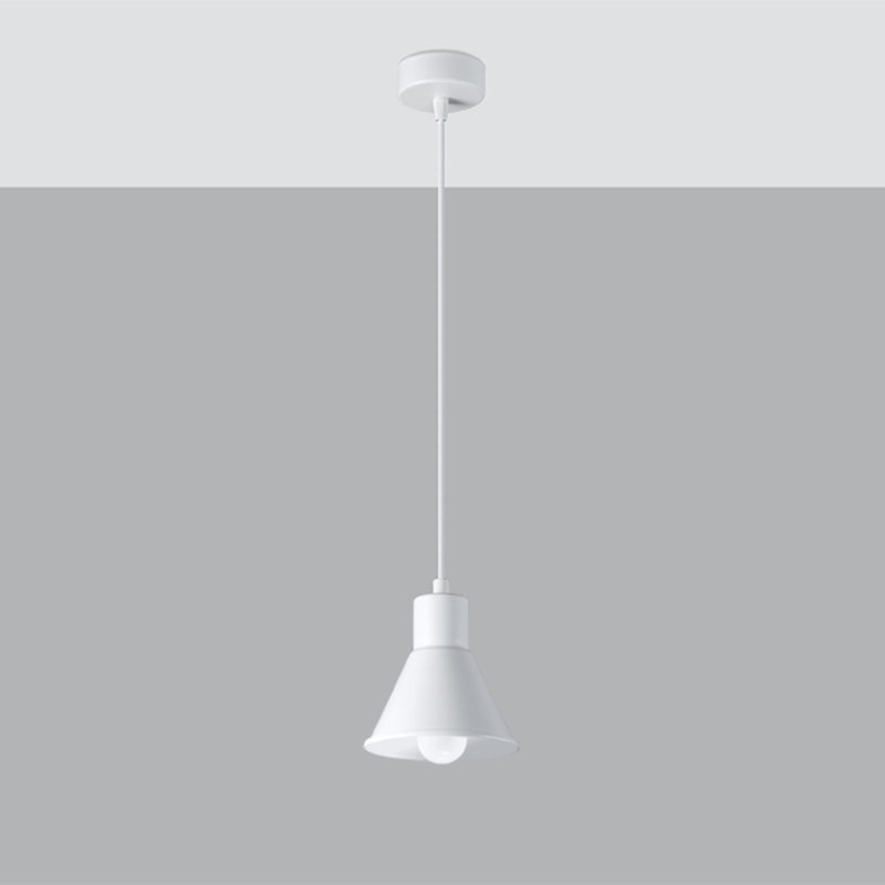 1 - Light Stainless Steel Pendant, White