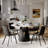 51” Vera Modern Round Dining Table, Sintered Stone Tabletop With Carbon Steel Pedestal Base for Kitchen-90661997-101203444-90903883