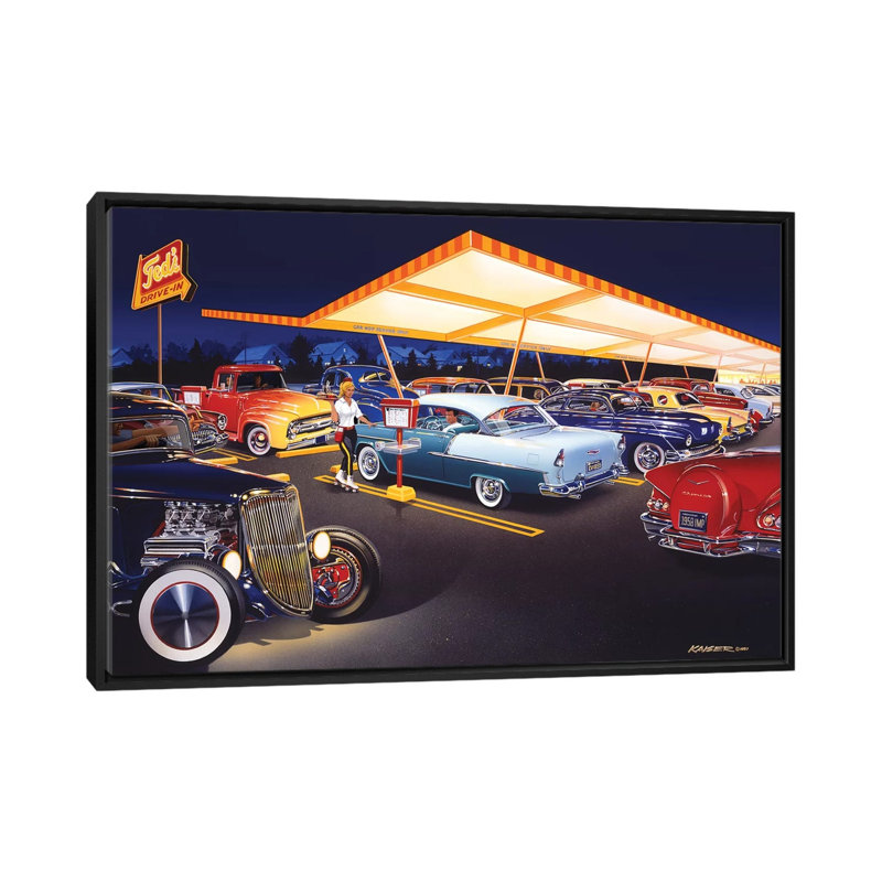 Ted par Bruce Kaiser - Reproduction de publicité sur toile tendue, H 18 po x l 26 po x P 1,5 po, Toile avec cadre noir