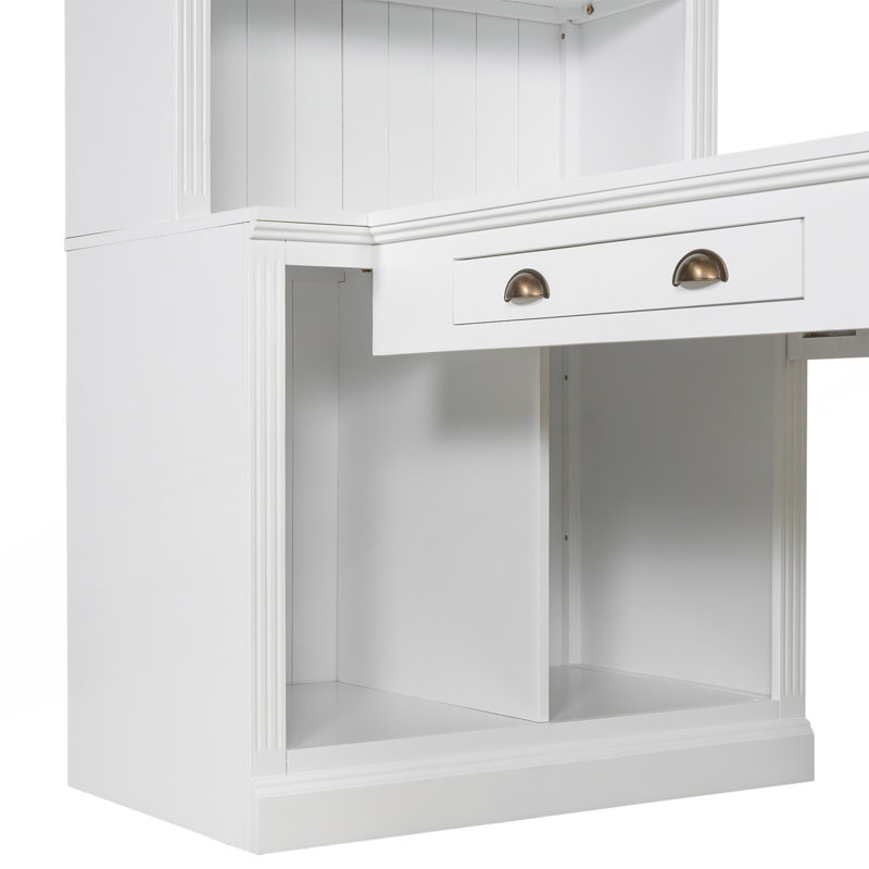 Bibliothèque avec bureau d'écriture, bibliothèque moderne avec bureau d'étude, poste de travail avec tablette de rangement