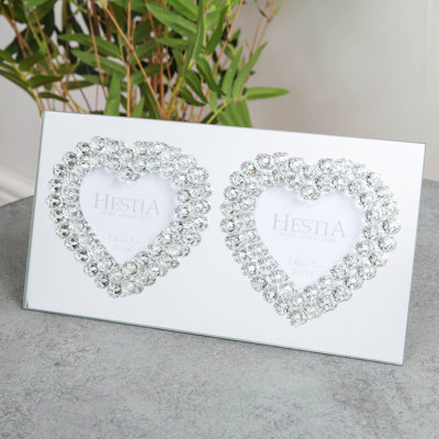 Latham Silver Glass Double Picture Frame