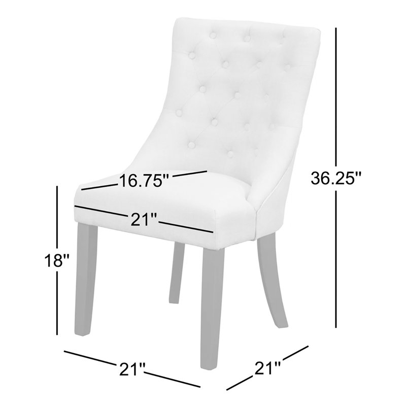 Chaises d'appoint rembourrées Miesville, lin crème