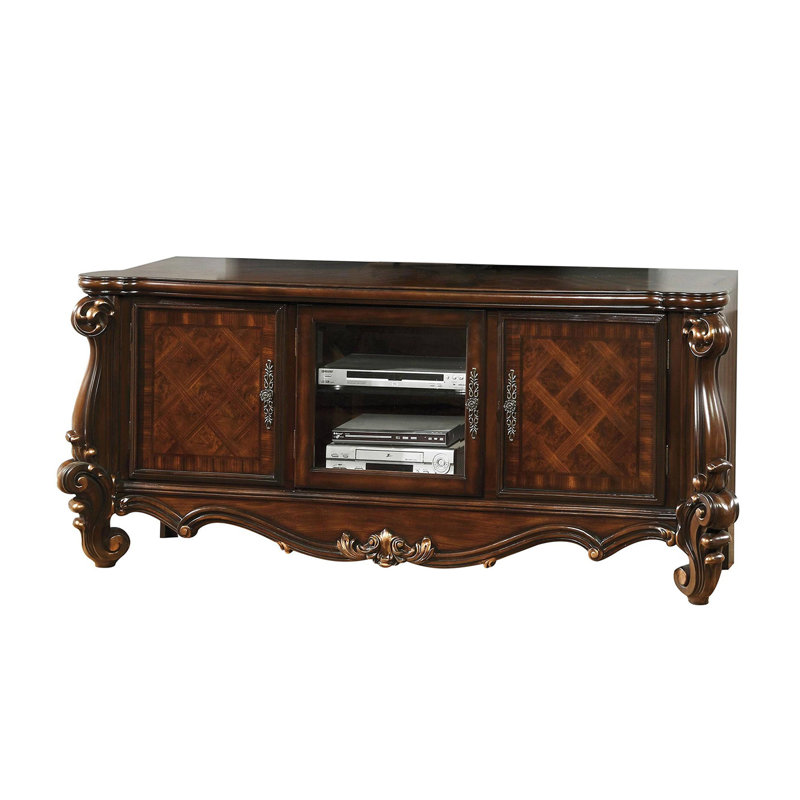 Meuble télé en bois avec 3 portes, Brun