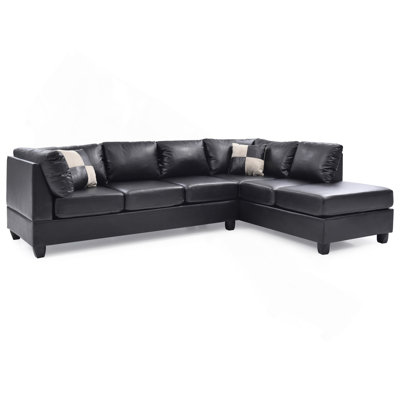 Malone Sectional ( 3 Boxes) , BLACK