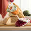 Ensemble de 2 mini-gants de cuisine à motif de feuilles d'automne MARTHA STEWART, 100% coton avec poignée antidérapante en silicone, résistant à la chaleur, brun clair / rouge / vert, 5,5 po x 8 po