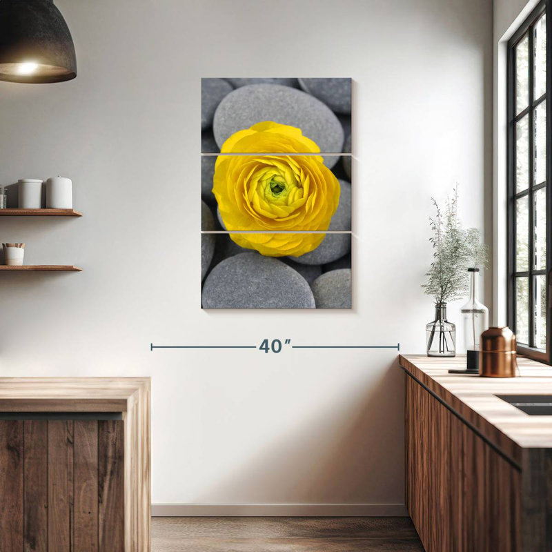 Harnek Bright Yellow Ranunculus, 38" H x 24" W