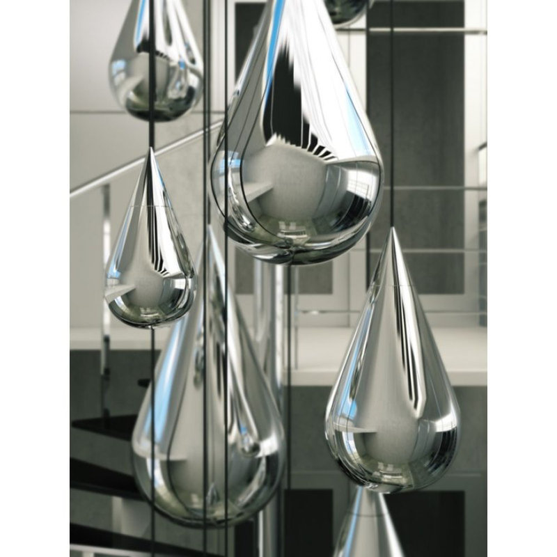 Lustre sphère, H 48 po x l 30 po x P 30 po, Nickel poli, Taupe fumé