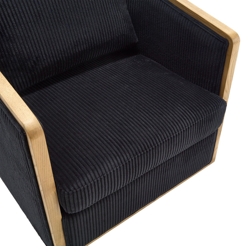Rocking Chair, Black Corduroy