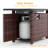 45'' Rectangular Patio Fire Pit Table with PE Rattan-108566018