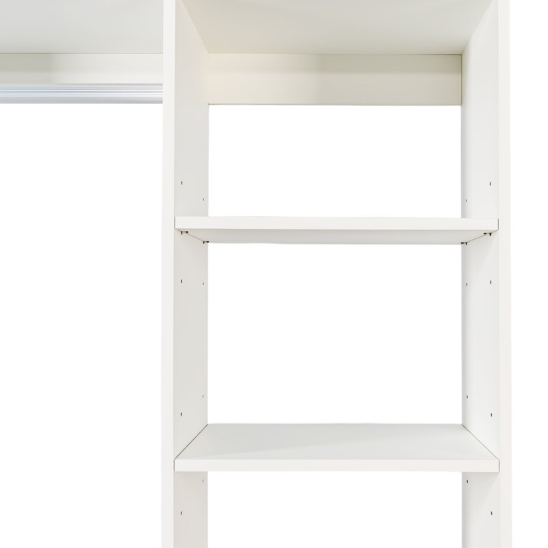Garde-robe de 74,8 po avec tiroir Jacoby, 6 tablettes et 2 tringles de suspension