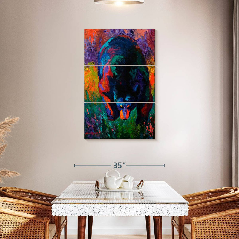 Brampt Grounded Black Bear, 45" H x 28" W