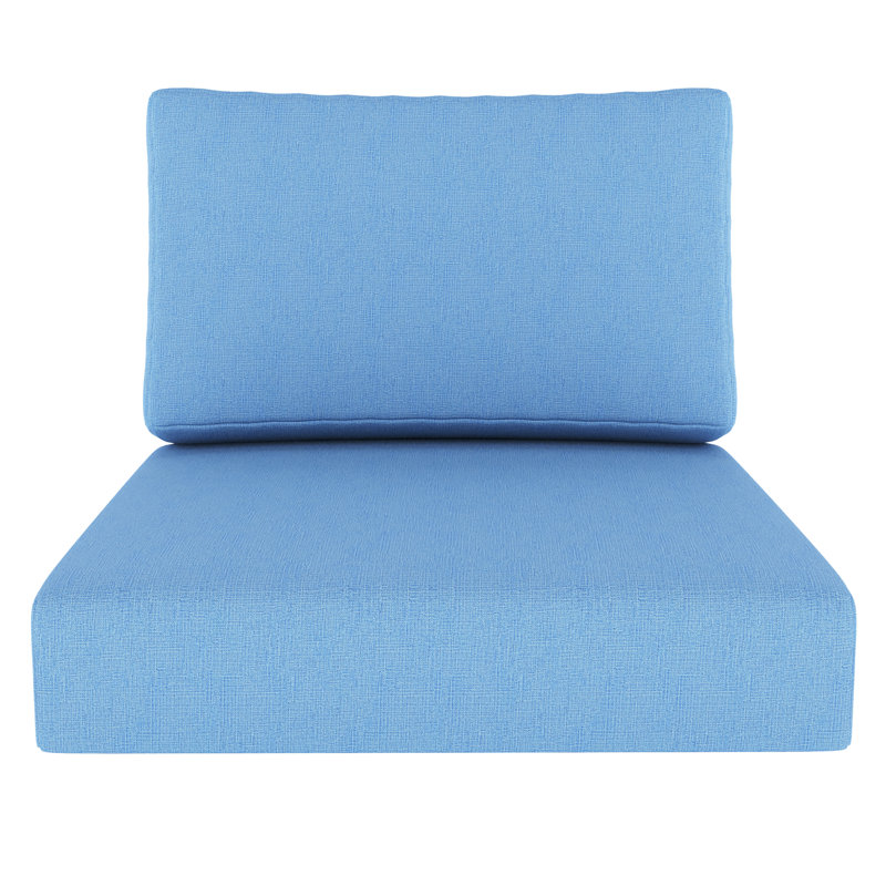 Coussin de siège extérieur Amala Sunbrella®, Sunbrella® toile bleu ciel , L 28,5 po x P 28,5 po