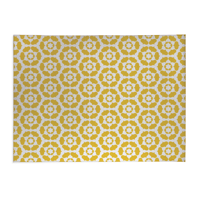 Tapis de cuisine Cleo, Jaune souci, Rectangle 4pi x 6 pi