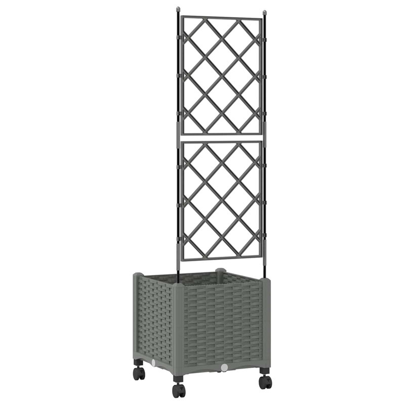 Planter, 149cm H x 40cm W x 40cm D, Light Grey