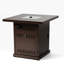 Foyer de table au gaz propane 28 po 28 po, foyer carré en acier de 50000 BTU pour patio extérieur - brun