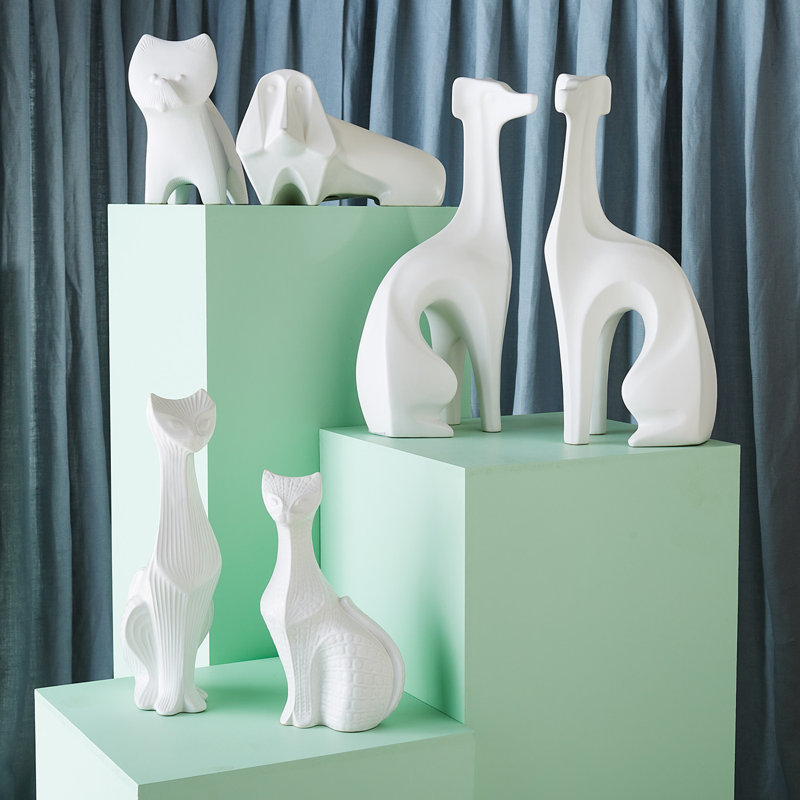 Menagerie Medium Cat, 12.5" H x 6.25" W x 5" D