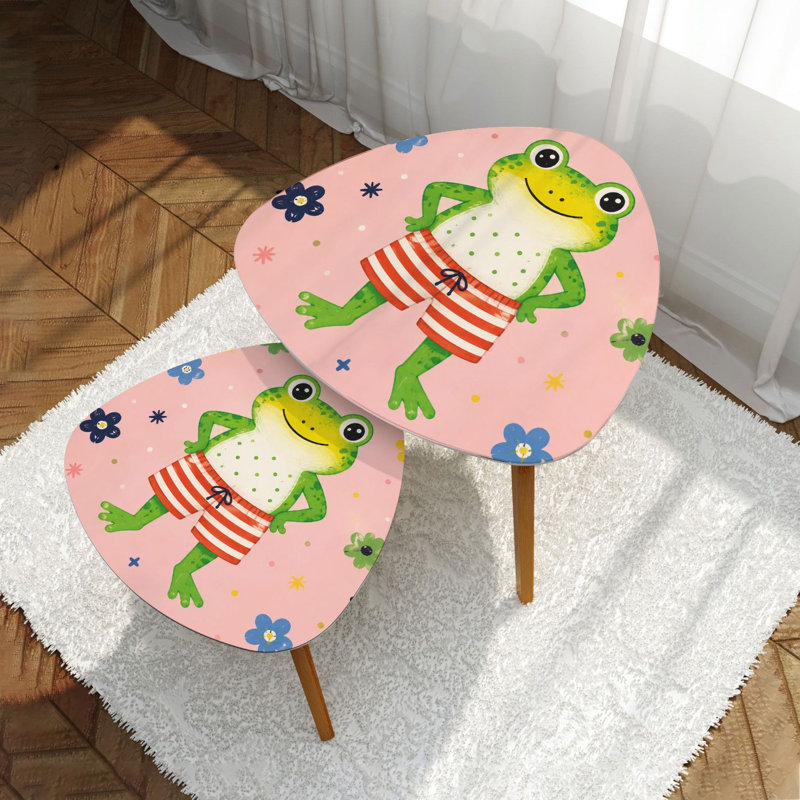Ensemble de 2 tables basses gigognes Triangle