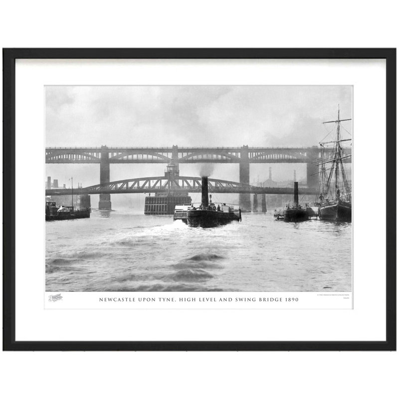 Newcastle Upon Tyne, High Level And Swing Bridge 1890 by Francis Frith - Single Picture Frame Print
