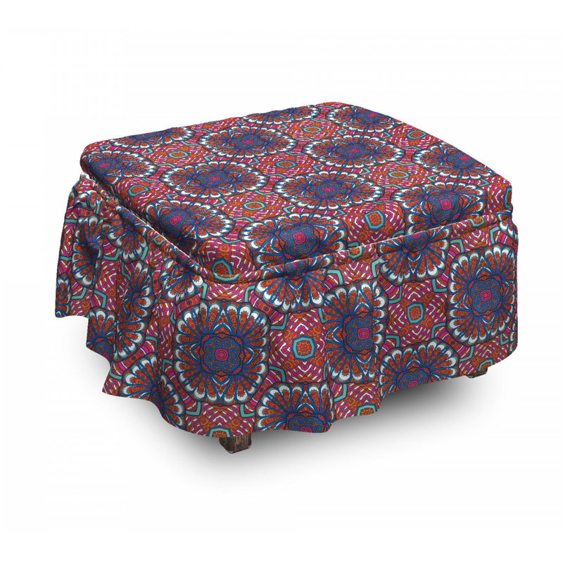 Housse pour repose-pieds tibet fleurs