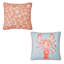 Lobster Indoor / Outdoor Animal Print Orange Square Throw Pillow Cover