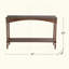 Console en bois avec pieds en spirale tournés et tablette inférieure