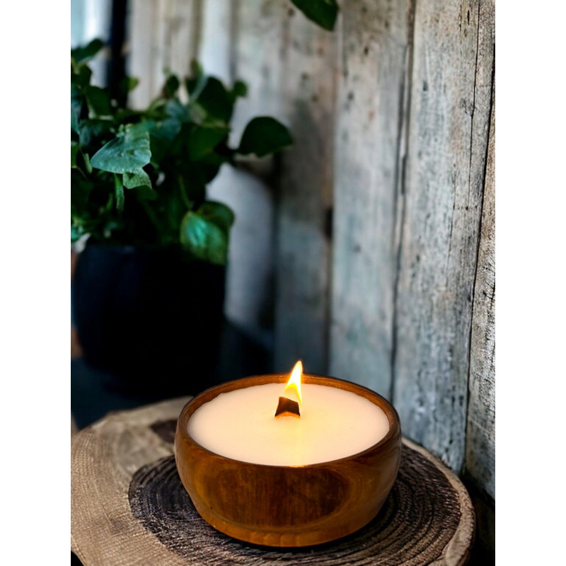 Wood Tabletop Candlestick