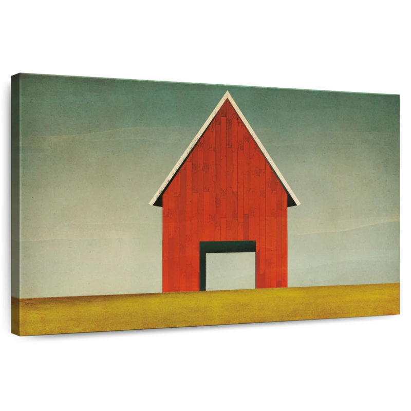 Lilie Rustic Red Barn Summer, 20" H x 30" W
