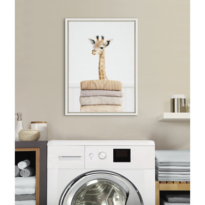 Fold Giraffe by Amy Peterson Framed Canvas Wall Art Print